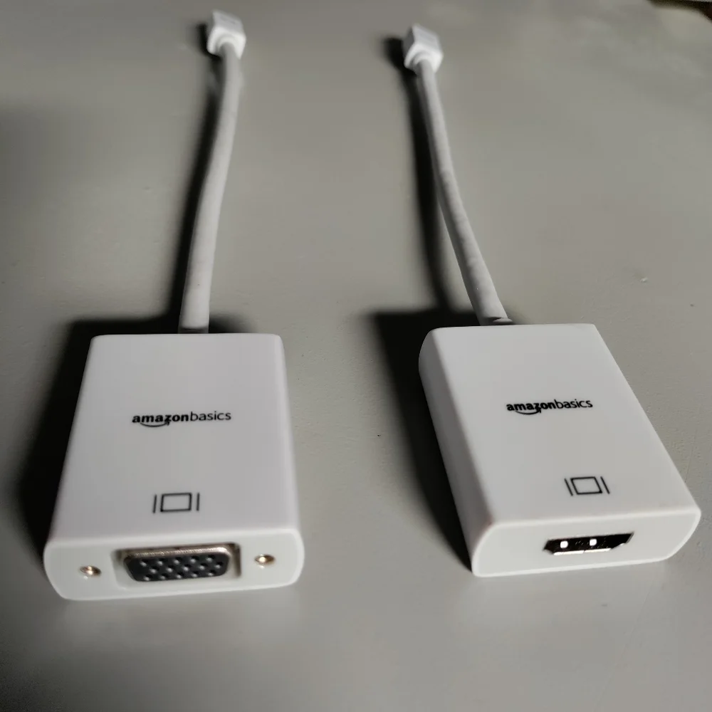 HDMI & VGA adapter Mini Display Port dongle Amazon basics video projector laptop